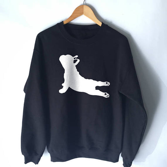 French Bulldog "frog-dog" Graphic Sweatshirt